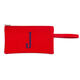 Personalized Red Canvas Clutch Bag Image 3 of 4